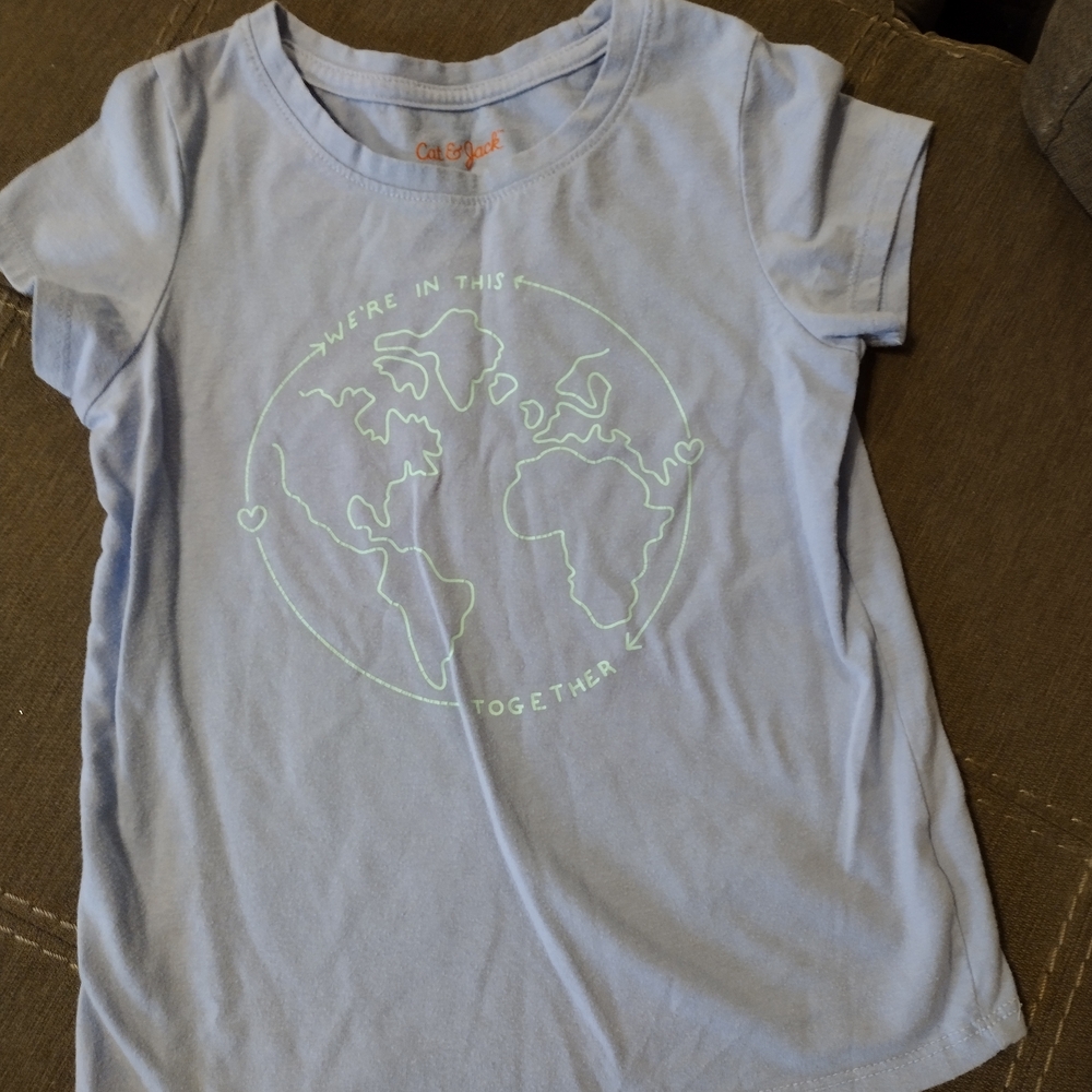 Cat & Jack Light Blue Short Sleeve Tee